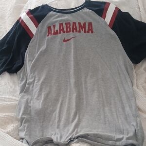 Nike Alabama Women's Raglan Top - Gray and Black